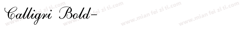 Calligri Bold字体转换
